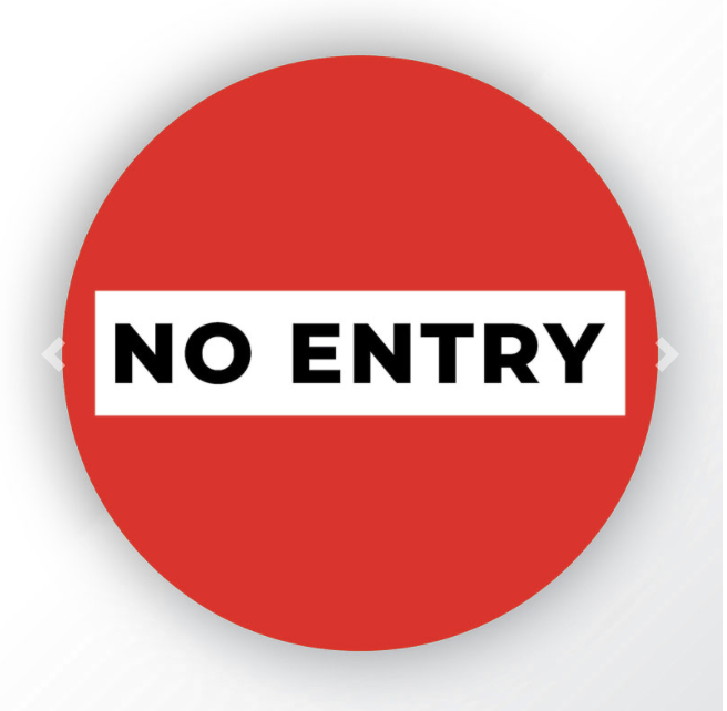 Outdoor No Entry Stickers Outdoor No Entry Stickers
