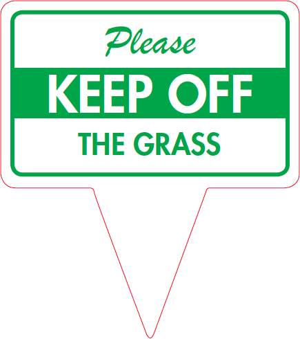 Keep Off The Grass Sign