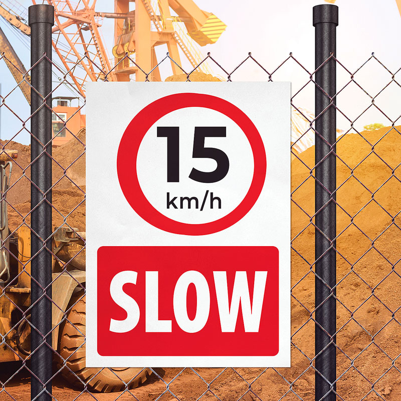 Slow 15km/h Sign