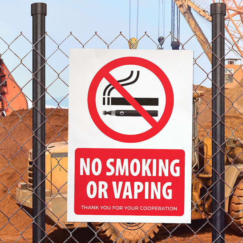 No Smoking or Vaping Sign