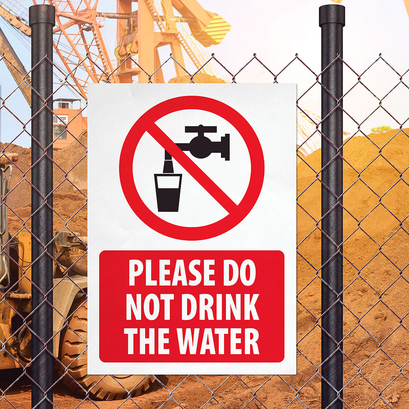 Do Not Drink the Water Sign