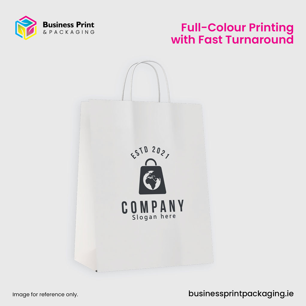 White Twist Handle Paper Bag