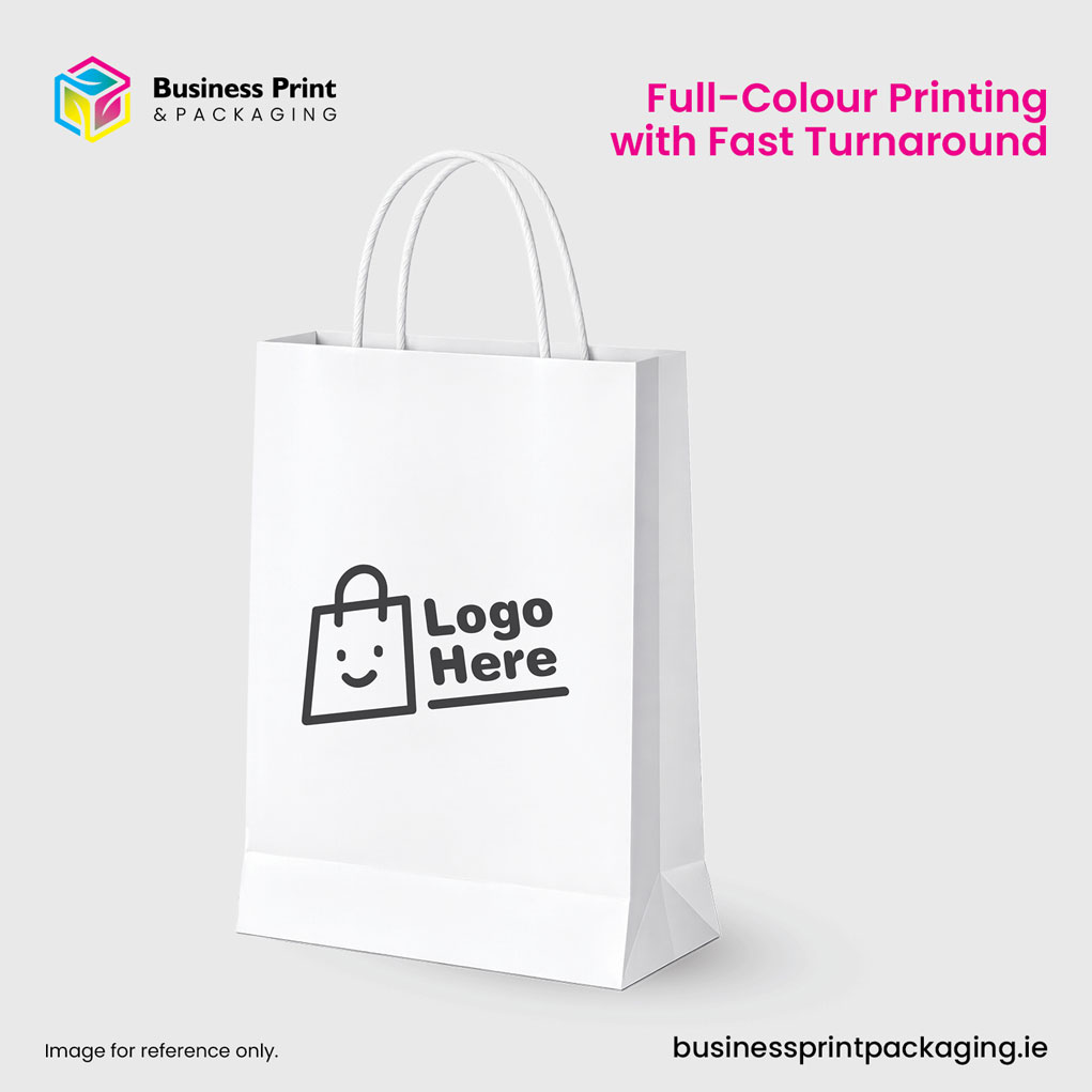 White Twist Handle Paper Bag
