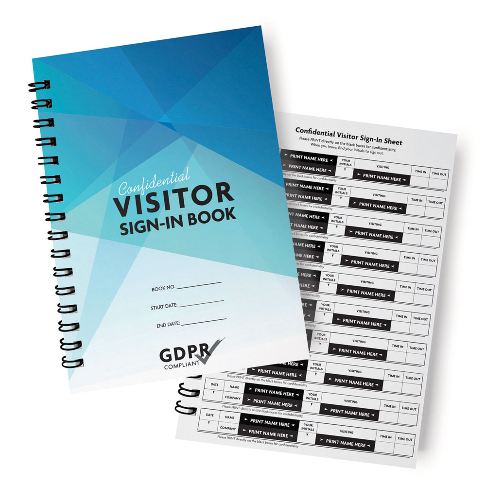 GDPR Confidential Visitor Sign-In Book