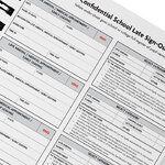 GDPR Confidential School Late Sign-Out Book