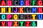 Selection of 3D LED Signs