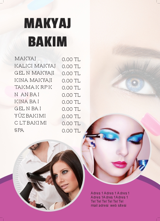 A5 - Ön, Arka - Bayan Kuaförü