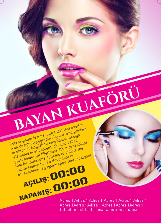 A5 - Ön, Arka - Bayan Kuaförü