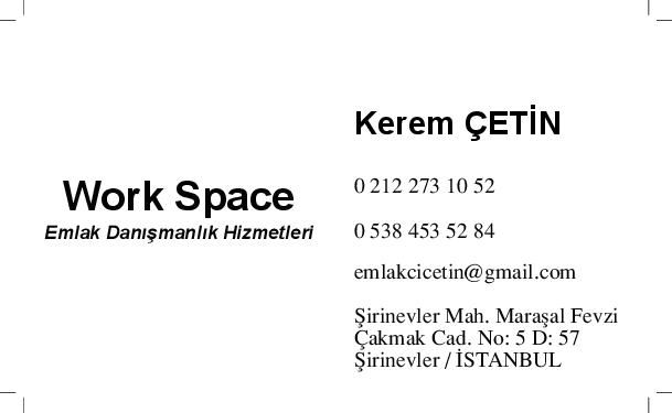 Emlak Danışmanlık Kartvizit Tasarımı