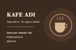 Kafe Tanıtım Kartı