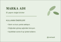 Ürün Bilgi Kartı