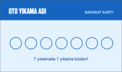 Oto Yıkama Sadakat Kartı