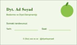Diyetisyen Randevu Kartı