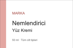 Kozmetik Krem Etiketi