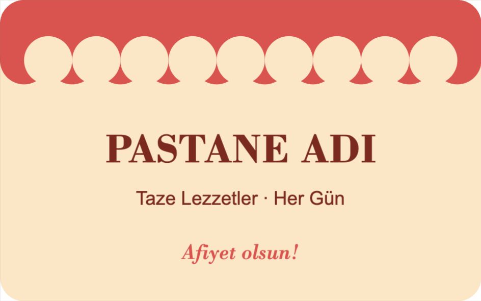 Pastane Kutu Etiketi