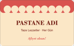Pastane Kutu Etiketi