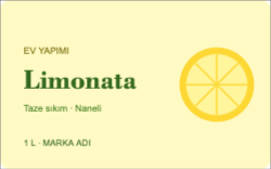 Limonata Şişe Etiketi