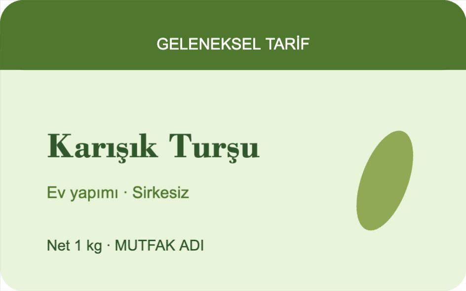 Turşu Kavanoz Etiketi
