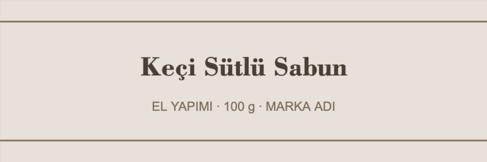 Sabun Bandı Etiketi