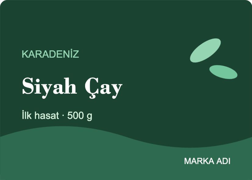 Çay Paketi Etiketi