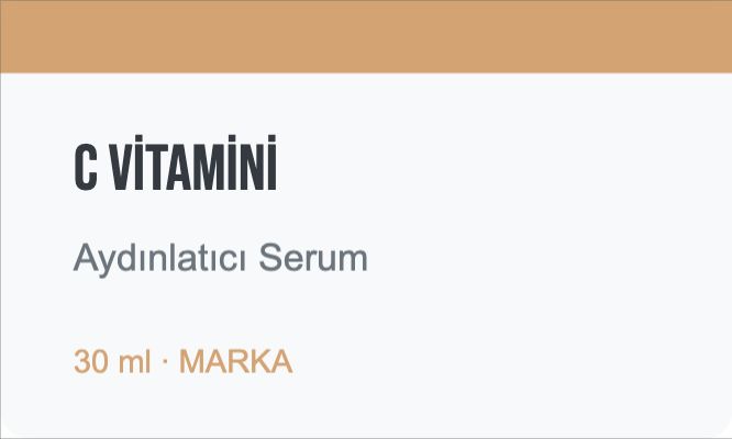 Serum Şişe Etiketi