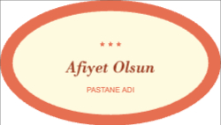 Kurabiye Kutusu Oval Etiket
