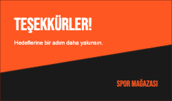 Spor Ürünleri Teşekkür Kartı