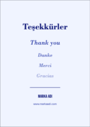 Çok Dilli Teşekkür Kartı