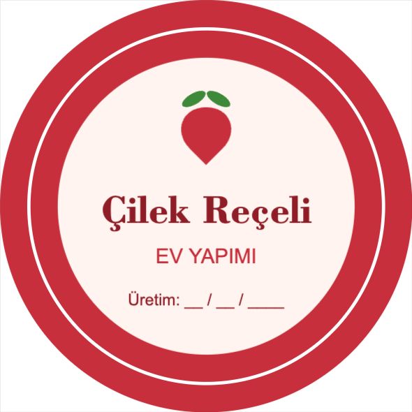 Ev Yapımı Reçel Etiketi