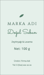Doğal Sabun Etiketi