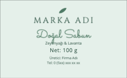 Doğal Sabun Etiketi