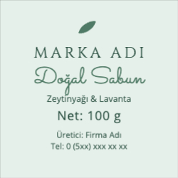 Doğal Sabun Etiketi