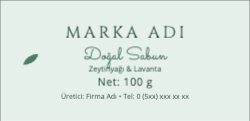 Doğal Sabun Etiketi