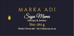 Mum Etiketi - Lacivert