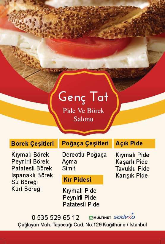 Pide & Börek Salonu Broşür Tasarımı