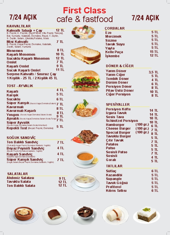 A5 - Tek yönlü - Cafe Broşürü