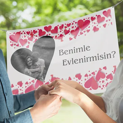 evlilik pankartı