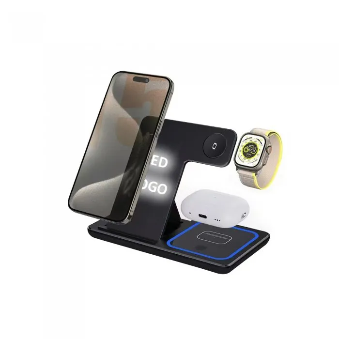 Işıklı Logolu Wireless Şarj İstasyonu
