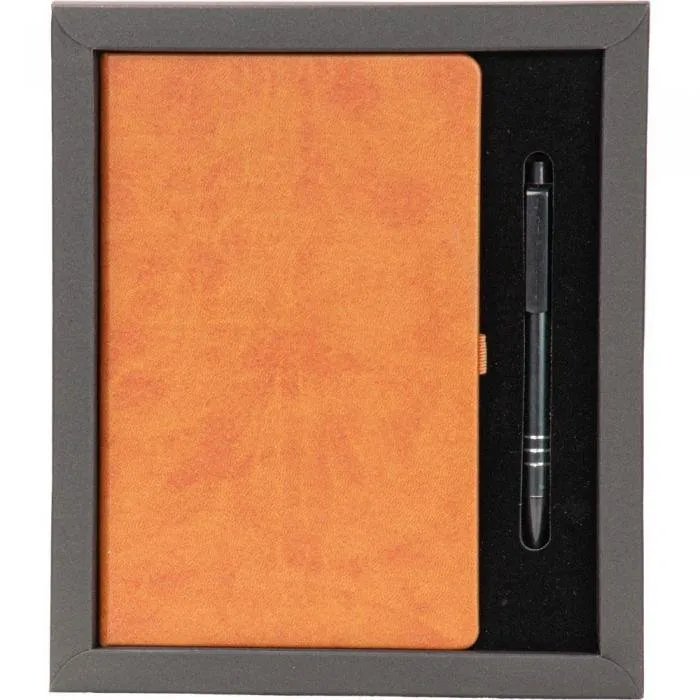 Termo Deri Defter ve Metal Kalem Seti