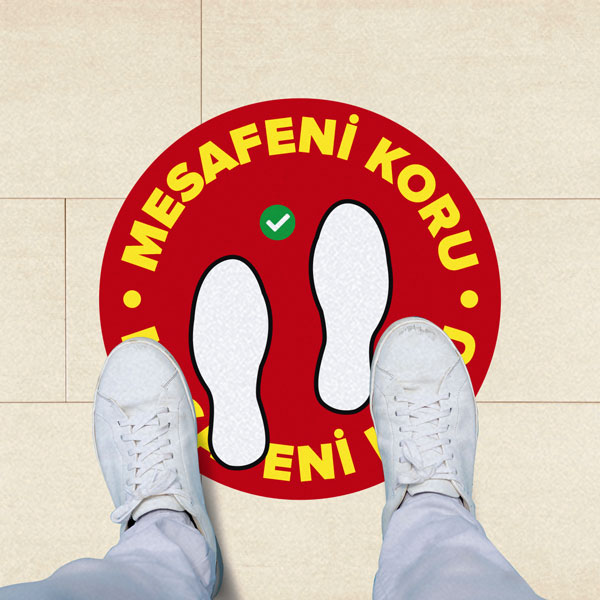 Mesafeni Koru Zemin Etiketi zemin etiketi mesafeni koru