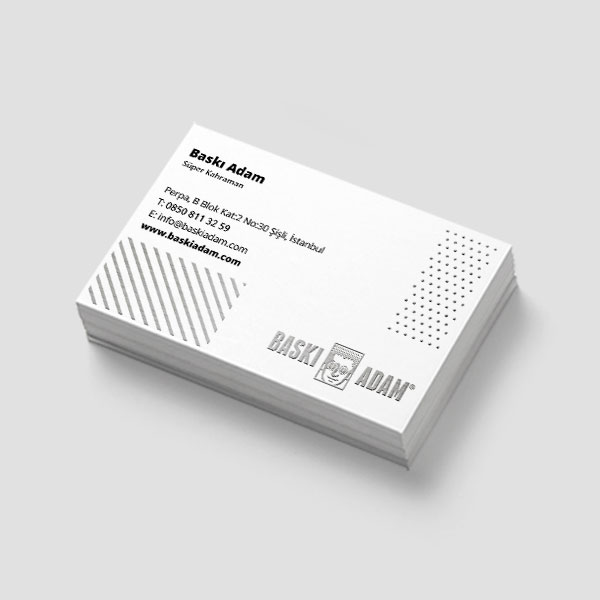 Gümüş Yaldızlı Kartvizit 1