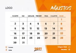 2027 Piramit Masaüstü Takvim Tasarımı