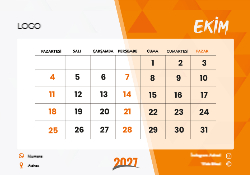 2027 Piramit Masaüstü Takvim Tasarımı