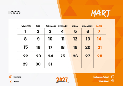 2027 Piramit Masaüstü Takvim Tasarımı