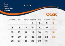 2026 Masaüstü Takvim Tasarımı