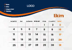 2027 Masaüstü Takvim Tasarımı