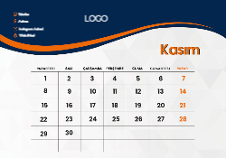 2027 Masaüstü Takvim Tasarımı