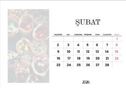 2026 Masaüstü Takvim Tasarımı