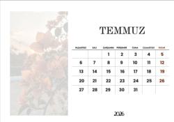 2026 Masaüstü Takvim Tasarımı