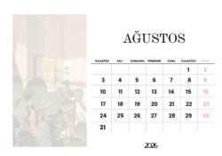 2026 Masaüstü Takvim Tasarımı